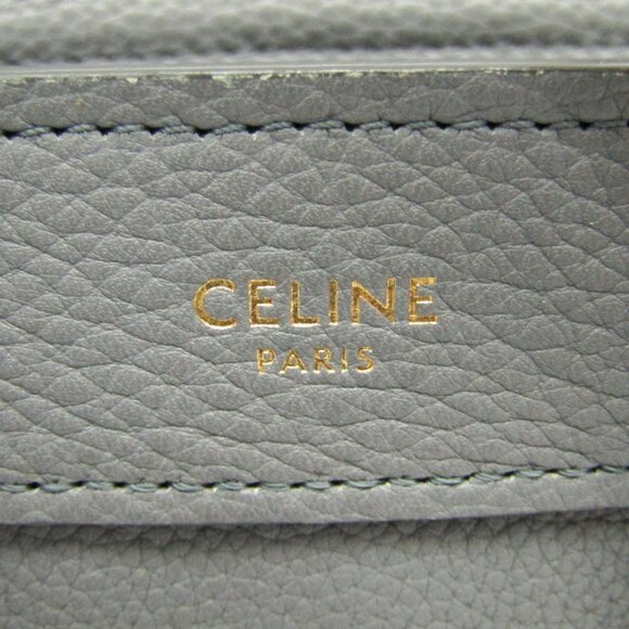 CELINE Gray Leather Shoulder Bag - Picture 15 of 16
